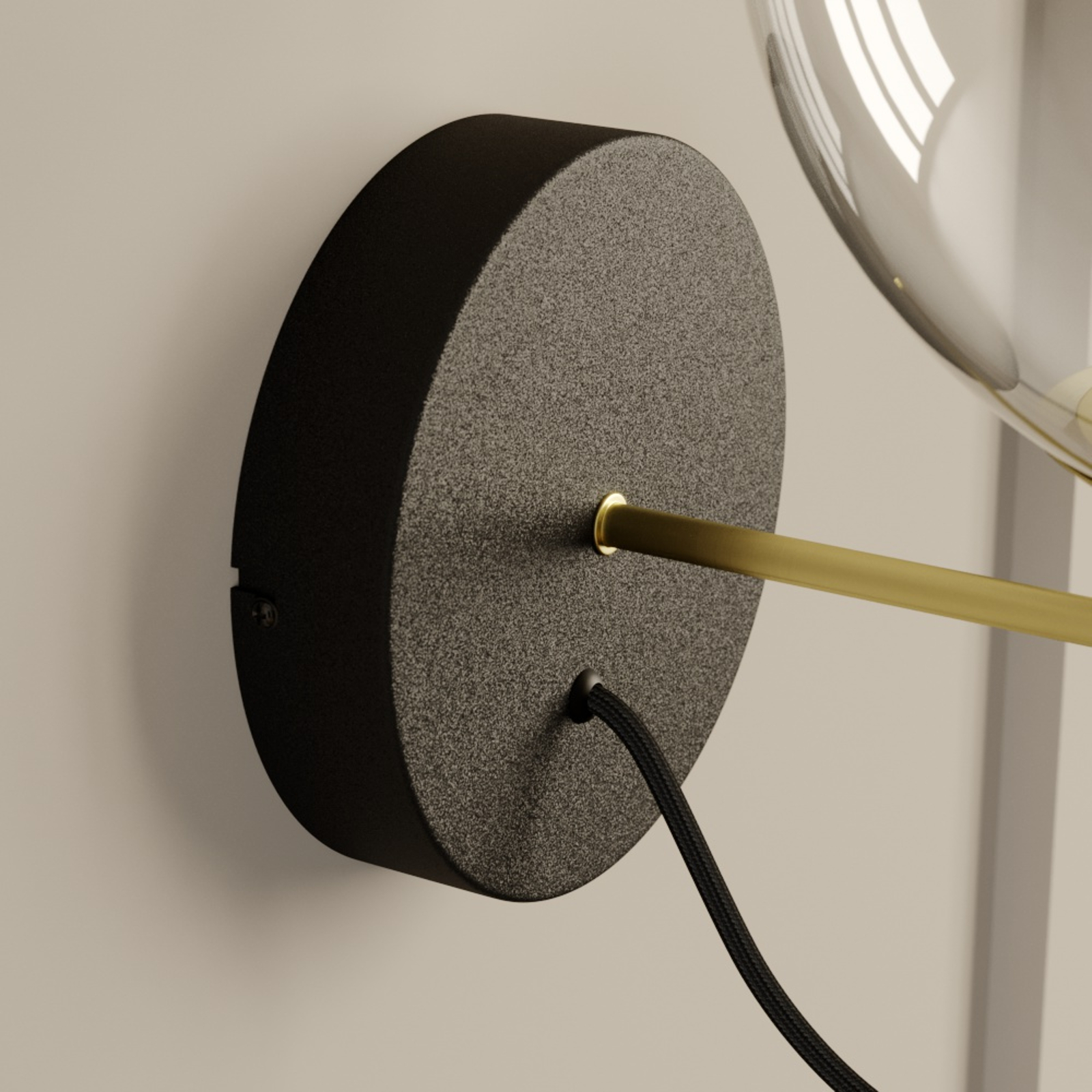 Lucande Sotiana -seinävalo Lasipallolla, Messinki - Image 3