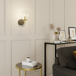 Lucande Sotiana -seinävalo Lasipallolla, Messinki