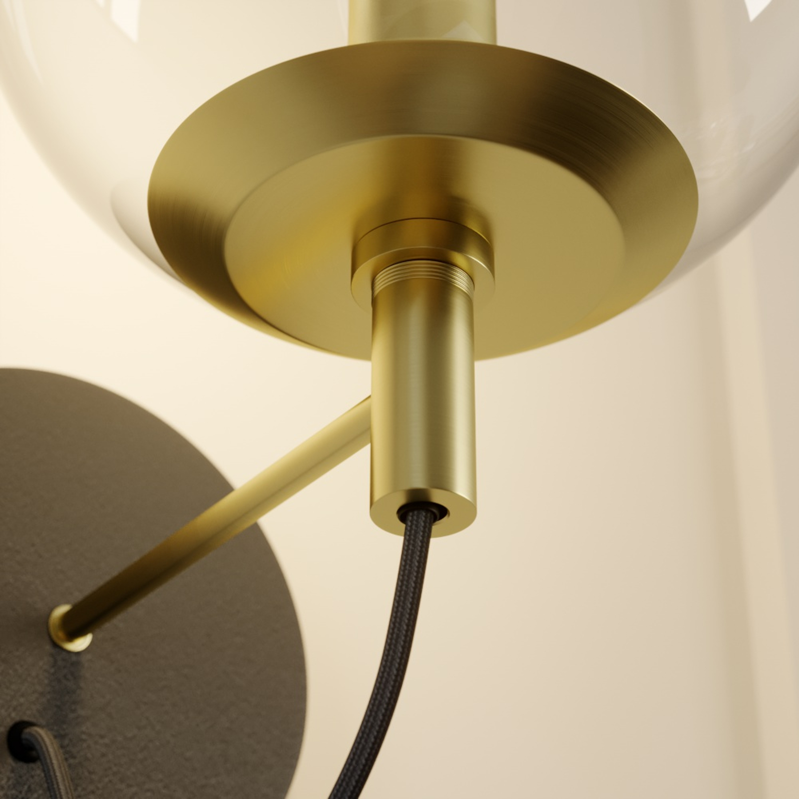 Lucande Sotiana -seinävalo Lasipallolla, Messinki - Image 4