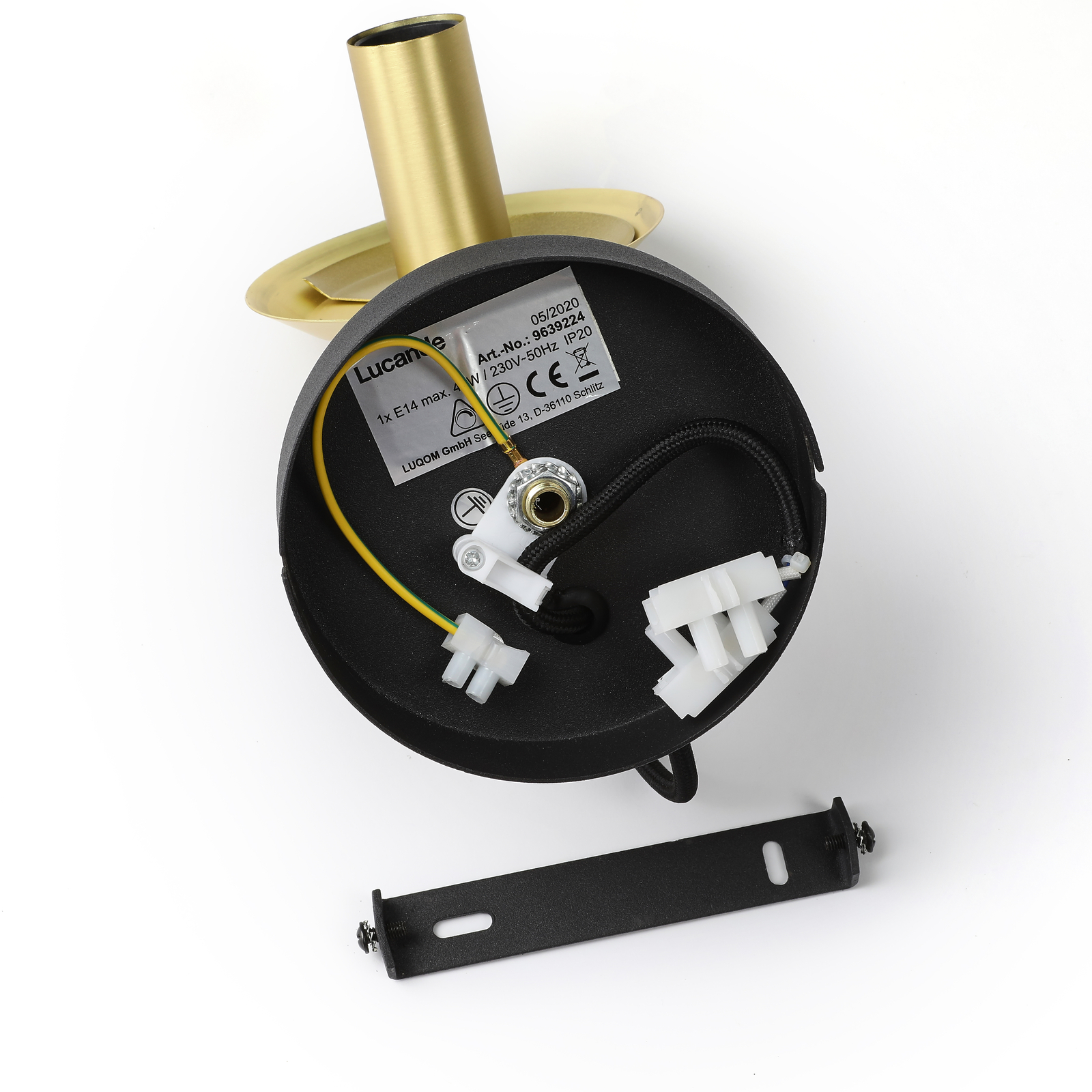 Lucande Sotiana -seinävalo Lasipallolla, Messinki - Image 7