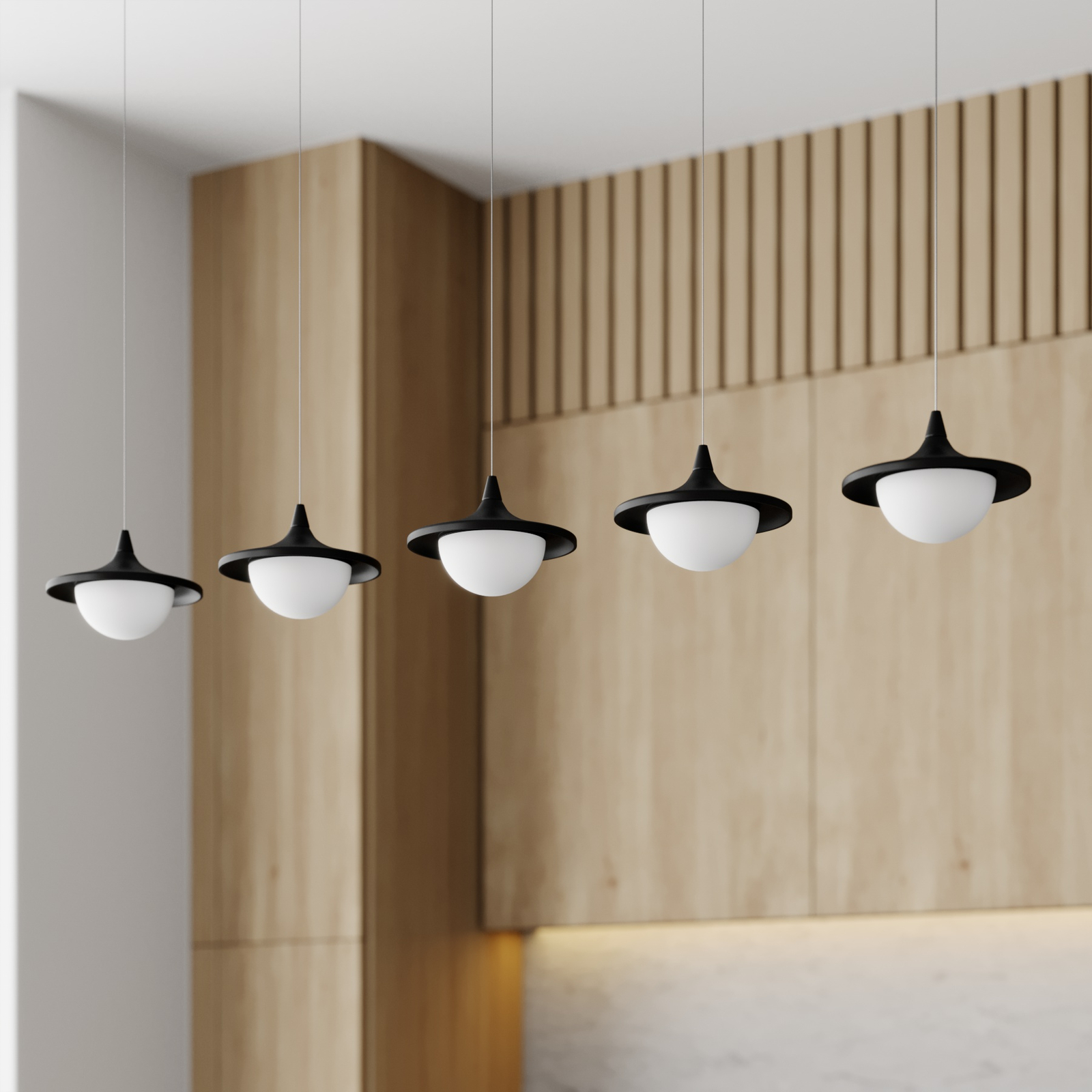 Lucande Tamsi -LED-riippuvalo, 5-lamp., Himmennys - Image 2