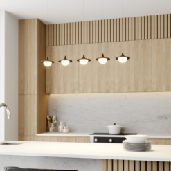 Lucande Tamsi -LED-riippuvalo, 5-lamp., Himmennys