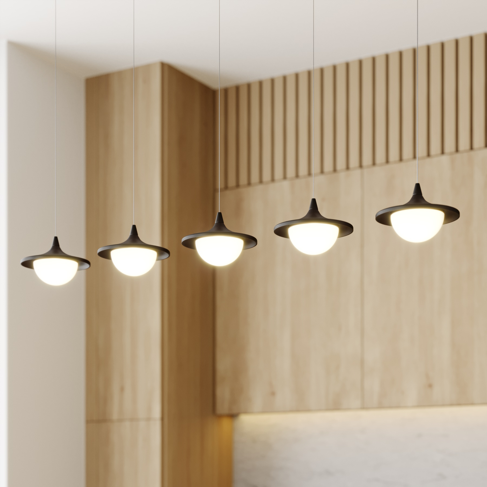 Lucande Tamsi -LED-riippuvalo, 5-lamp., Himmennys - Image 9