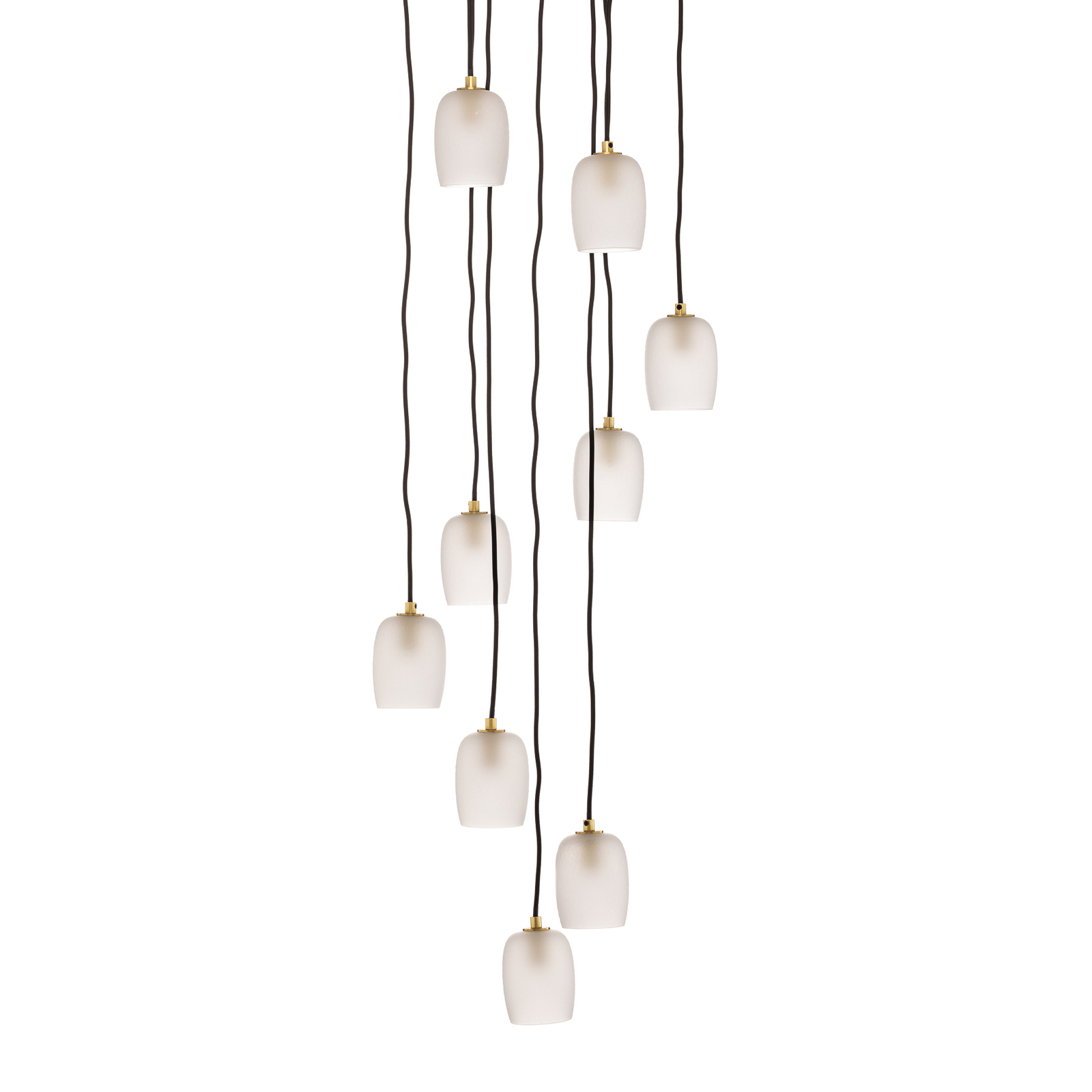 Lucande Taylan -riippuvalo 9-lamppuinen, Pyöreä