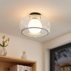 Lucande Tellima -LED-kattovalaisin, Kirkas Lasi