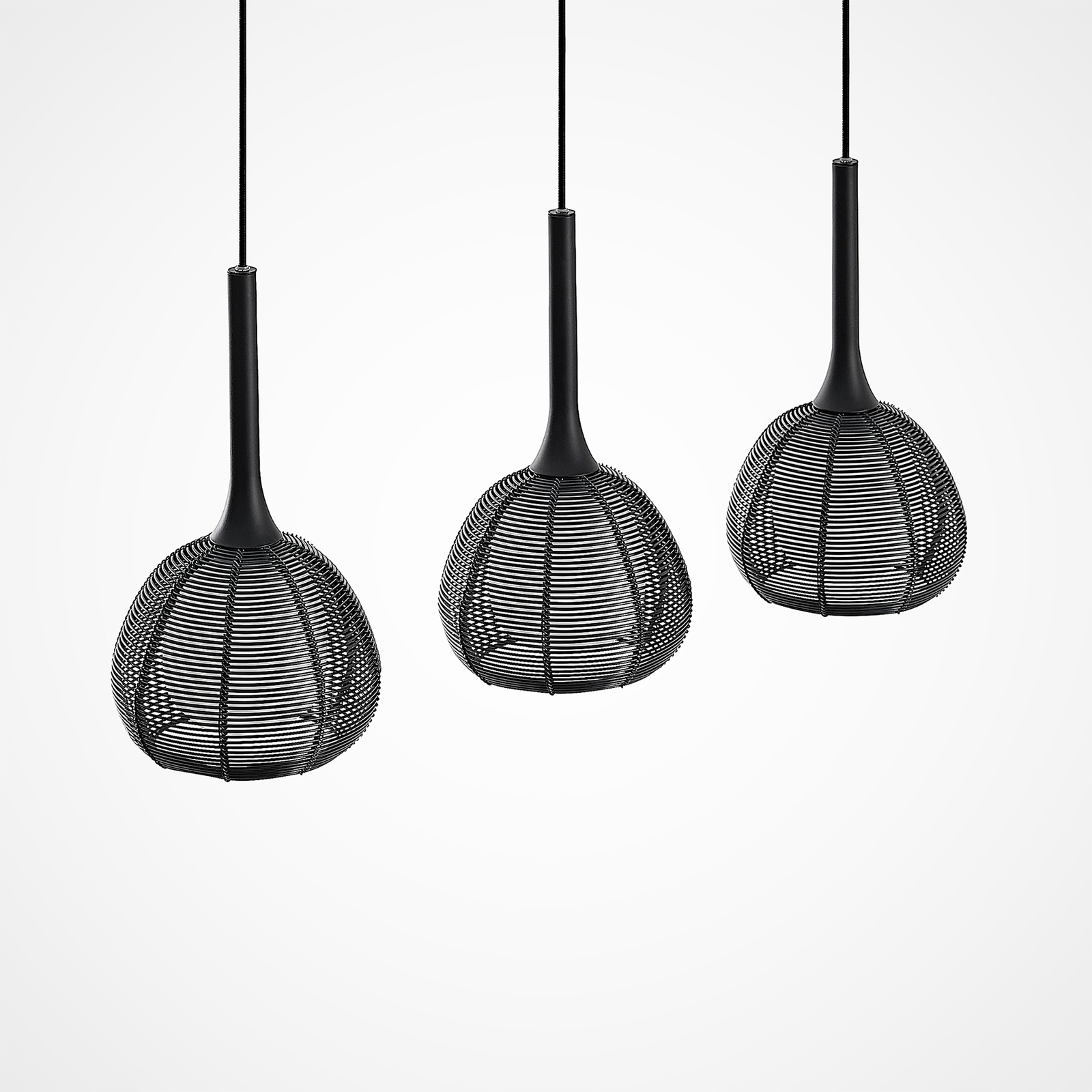 Lucande Tetira -riippuvalo, 3-lamppuinen, Musta - Image 3