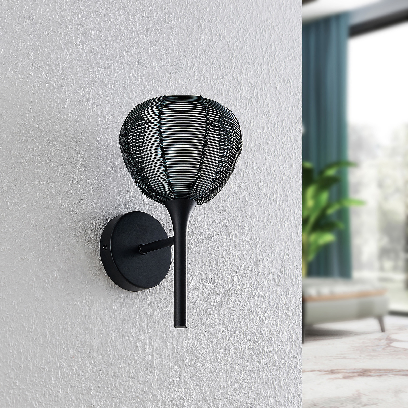 Lucande Tetira -seinävalaisin, Musta - Image 2