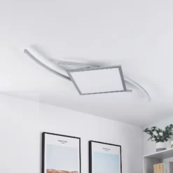 Lucande Tiaro -LED-kattovalo Kulmikas 56,6 Cm, CCT