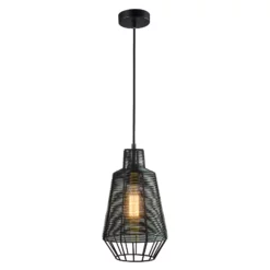 Lucande Tinko -häkkiriippuvalo, Musta, 20 Cm