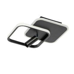 Lucande Tival -LED-kattovalo Kulmikas, 34cm Musta