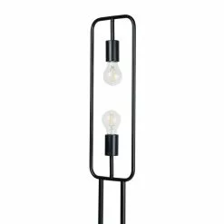 Lucande Tornike -lattiavalo, 2-lamppuinen, Rautaa