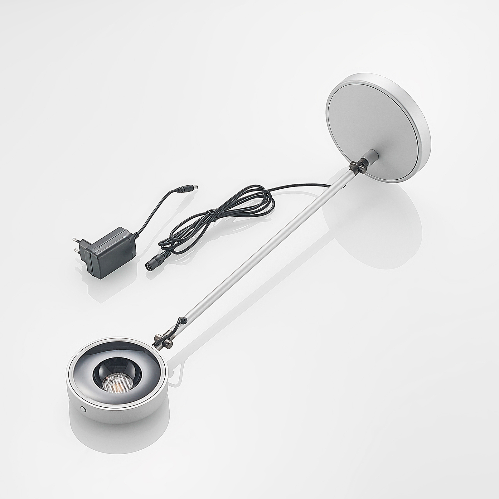 Lucande Vilana -LED-työpöytävalaisin, Hopea - Image 7