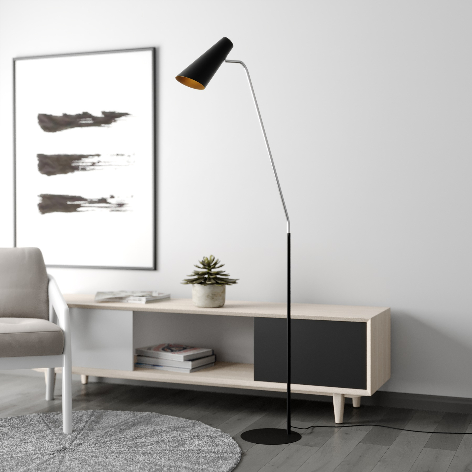 Lucande Wibke -lattiavalaisin, Musta - Image 2