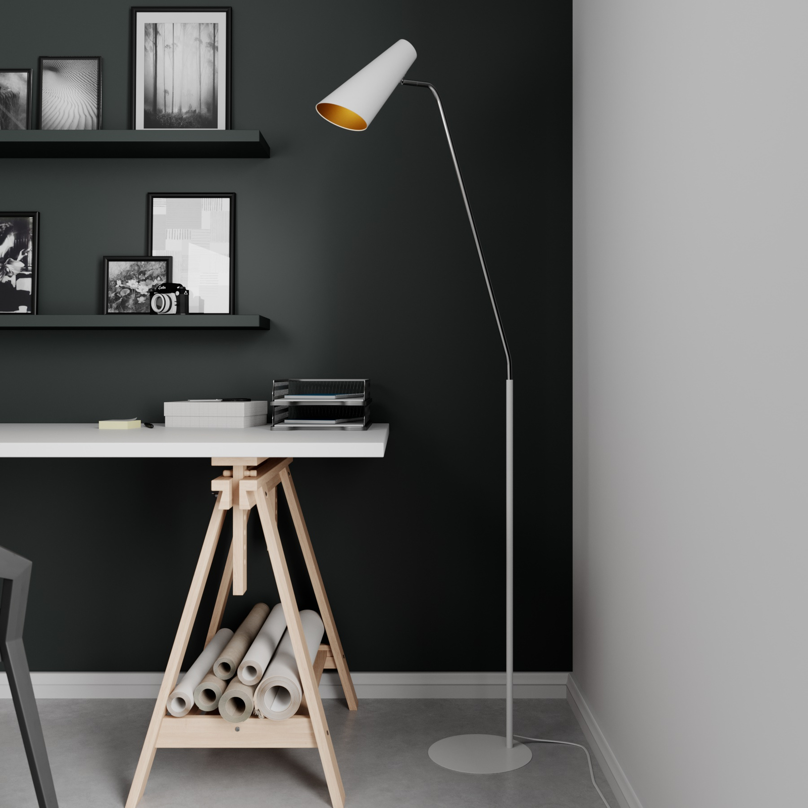 Lucande Wibke -lattiavalaisin, Valkoinen - Image 2