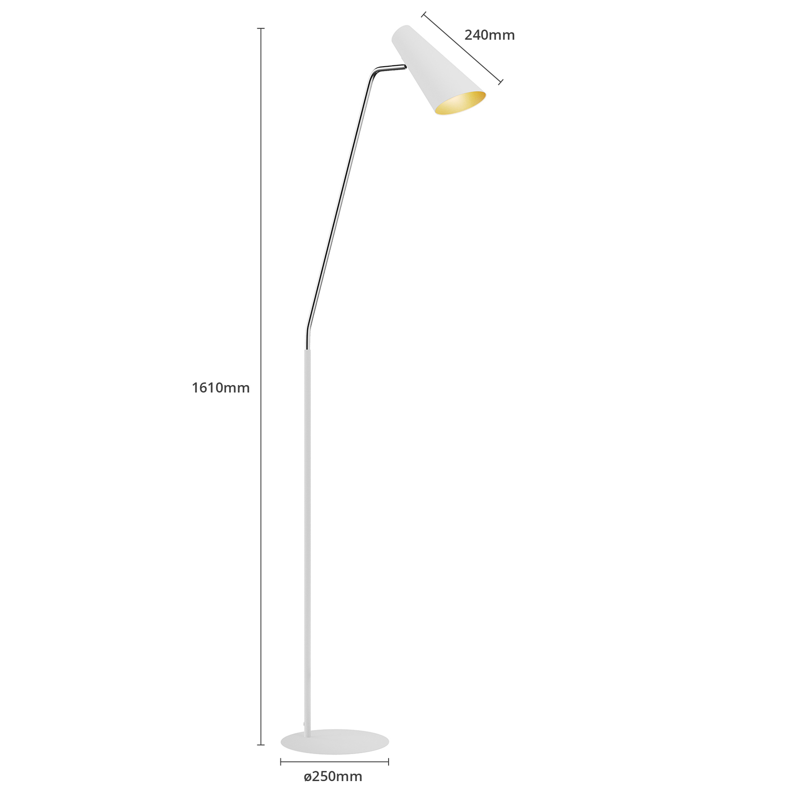 Lucande Wibke -lattiavalaisin, Valkoinen - Image 6