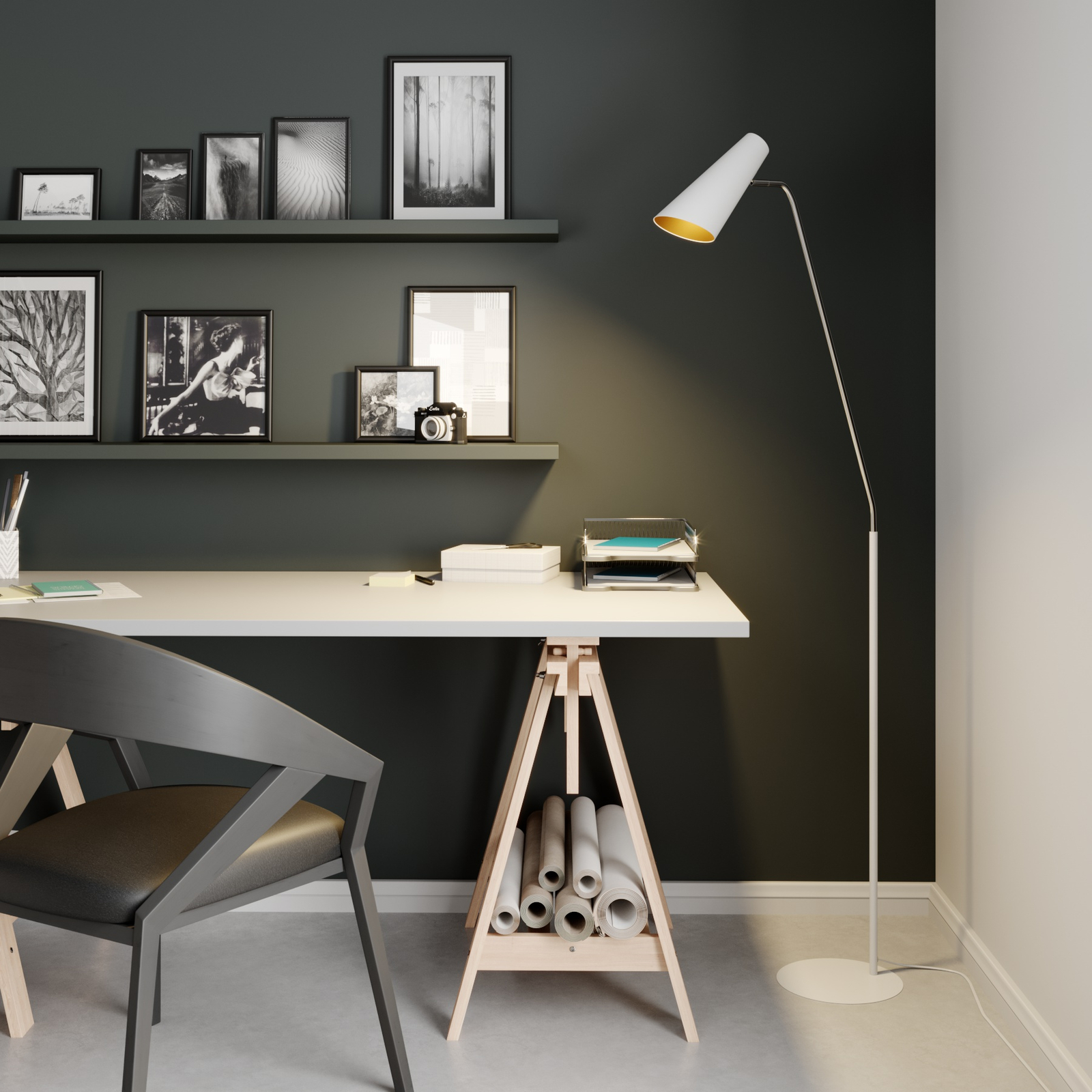 Lucande Wibke -lattiavalaisin, Valkoinen