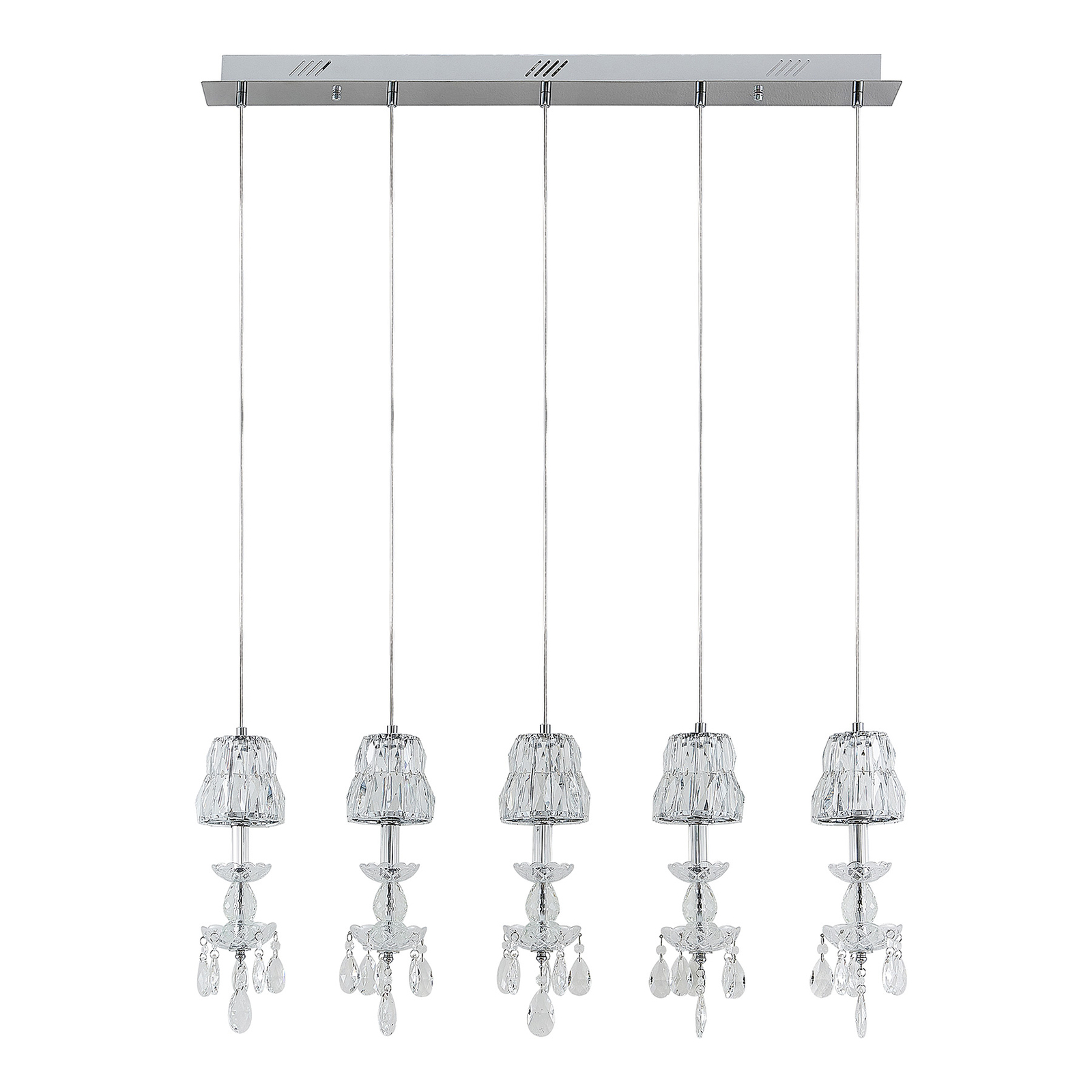 Lucande Yasanie -LED-riippuvalaisin, 5-lamppuinen - Image 3