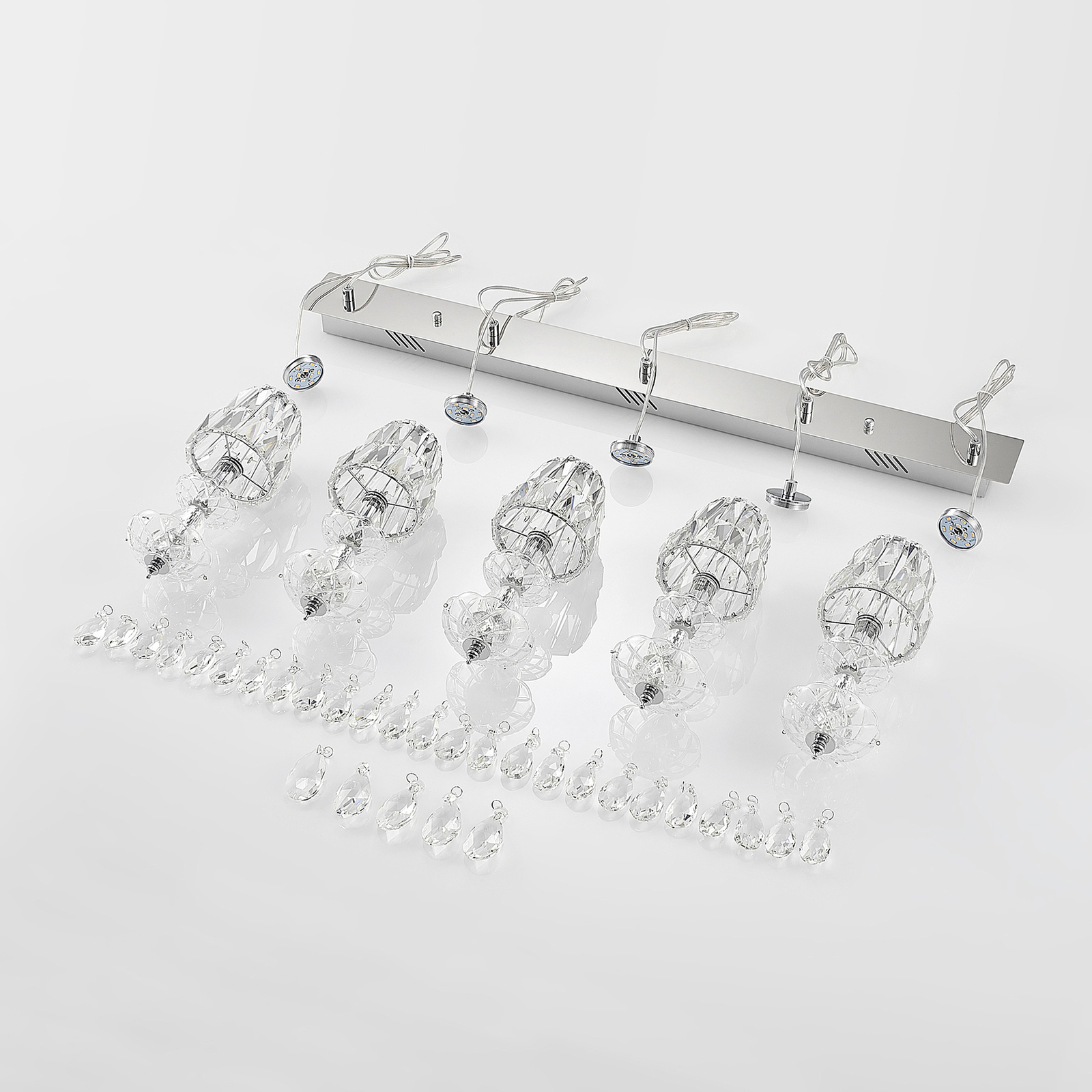 Lucande Yasanie -LED-riippuvalaisin, 5-lamppuinen - Image 8